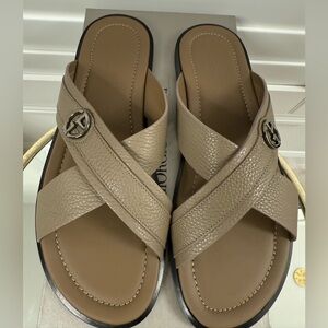 Men’s Tan Slide Sandals